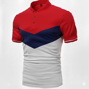 Camisa polo elegante para hombre, manga corta, mezcla de algodón, informal, moda de verano, cómoda, para uso diario - Product Image 2