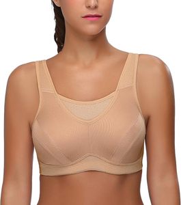 Women Yoga Sports Bra Scoop Neck Racerback Medium Support Breathable <b>Mesh</b> Seamless Solid Color Workout <b>Top</b> - Product Image 2