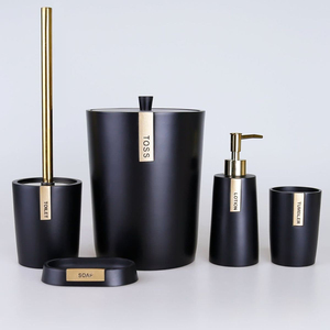 Juego de Accesorios de Baño de Lujo de 7 Piezas, Hecho a Mano con Madreperla, con Dispensador de Jabón, Vaso, Caja para Pañuelos y Artículos Antipolvo - Product Image 2