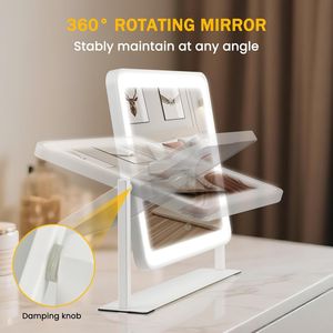 Professional HD 14\" 12\" LED Makeup <b>Mirror</b> with Smart Touch 3 Color Lighting Dimmable <b>Vanity</b> <b>Mirror</b> <b>Lights</b> 3 - Product Image 5