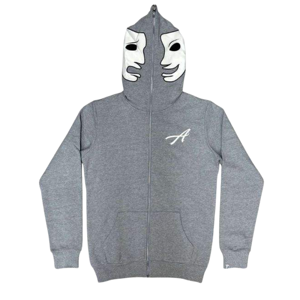 Sudaderas con Capucha Azules para Hombre, Diseño de Máscara, Corte Regular, Casual, 100% Algodón, Tejido de Punto, Logotipo Estampado en la Parte Delantera, Invierno, Bordado 3D - Product Image 3
