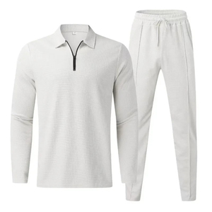 USA Men Sporty <b>Tracksuit</b> Tshirt and Trouser Set Lightweight Front logo Summer Gym Training Outfit Stylish Casual Wear - Product Image 1