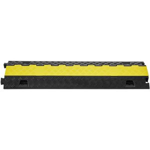 Rampa Protettiva per Cavi Stradali a 2 Canali con Capacità di 22.000 Libbre per Asse - Copertura per Cavi in TPU Resistente per Vialetti - Product Image 1
