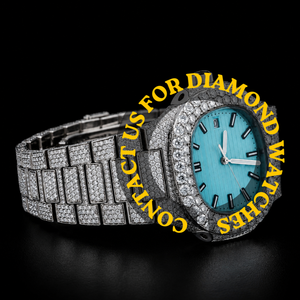 Montre Hip Hop artisanale en moissanite et diamants avec bracelet en diamants pour homme, cadran bleu, idéale pour les mariages et les soirées - Product Image 2