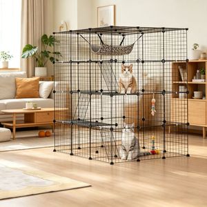 Large Outdoor Metal Cat <b>Cage</b> Custom Animal Pattern Pet House for Breeding Dogs <b>Rabbits</b> Wood Material Indoor Usage Box Packing - Product Image 1