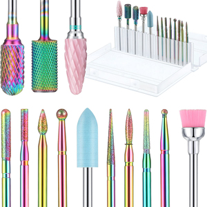 Kit de fraises pour ponceuse à ongles électrique rotative multifonction, en acier inoxydable personnalisé, pour manucure et dépose de vernis gel - Product Image 3