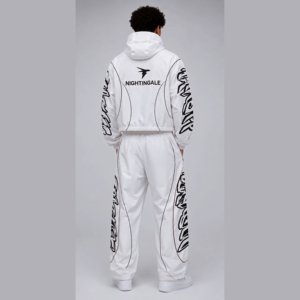 Conjunto Deportivo Personalizado OEM/ODM 2026 para Hombre, Chaqueta Cortavientos Blanca de Invierno, Pantalones Deportivos con Estampado, Sudadera para Hombre - Product Image 4
