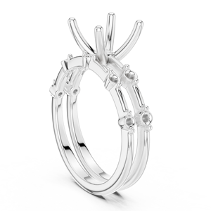 แหวนเพชรทรง Asscher แบบโรแมนติก เพชรเลี้ยงในห้องปฏิบัติการ งานแฮนด์เมด เครื่องประดับแต่งงานทันสมัยสำหรับผู้หญิง ทองคำขาว 14k ราคาขายส่ง - Product Image 5