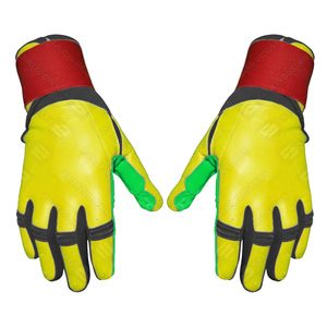Gants de frappeur en cuir SAAR INDUSTRIES SI-BG-QN23, ambidextres, fermeture auto-agrippante, support de poignet durable, couleur personnalisable - Product Image 4
