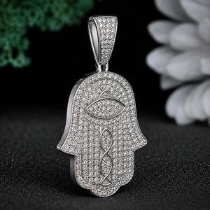 Pendentif Hip Hop Moissanite Scintillante Diamantée, Bijou Iced Out, Breloque pour Hommes, Cadeau d'Anniversaire, Streetwear, Meilleures Ventes - Product Image 4