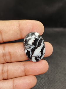 Wholesale Zebra Jasper Loose Gemstones Cabochons Hand Polished Flat Backs for Jewelry Making - Product Image 3