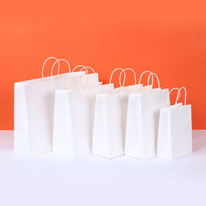 Bolsas de Papel Kraft Marrón Reciclables con Asas Retorcidas, Logotipo Personalizado, Empaque para Alimentos como Pizza, Sushi y Bebidas - Product Image 3