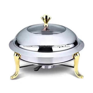 Calentador de alimentos usado, platos de frotamiento de acero inoxidable y estufa de Buffet, calentador de buffet para suministros para el hogar y el restaurante de la India - Product Image 5