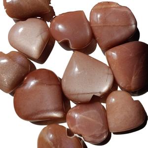 Superventas, venta al por mayor, piedra solar de oro rosa Natural, piedra lunar, corazón, cristal, estilo amor, Material de piedras preciosas para meditación, decoración del hogar - Product Image 2