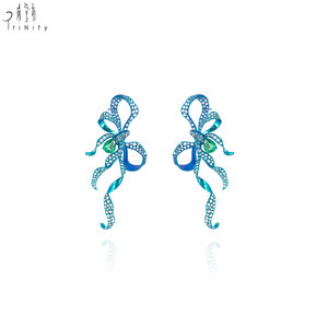 New Collection Luxury Wholesale Manufacturer Export Handmade <b>Earrings</b> Jewelry Large Titanium Natural Emerald And Spinel <b>Earrings</b> - Product Image 1