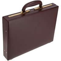 Porte-documents de luxe moderne en cuir véritable rigide pour hommes, mallette de direction haut de gamme avec serrure sécurisée