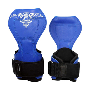 Poignées de musculation ASKIM IMPEX en PU bleu avec support de poignet réglable et sangle Velcro pour l'entraînement en salle de sport - Product Image 1