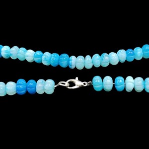 Natural Blue <b>Opal</b> Smooth Melon Carved Choker <b>Necklace</b> 7MM 8MM Genuine Blue <b>Opal</b> Gemstone <b>Necklace</b> Party Wear Jewelry Making Bulk - Product Image 4