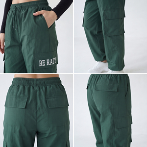 Wholesale <b>Women's</b> Streetwear Windbreaker <b>Cargo</b> <b>Pants</b> High Quality 100% Nylon Waterproof Breathable Quick Dry Drawstring Soft - Product Image 5