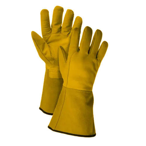 Guantes de Soldadura TIG de Cuero Vacuno Reforzado de 7 oz, Resistentes al Fuego y a Cortes, Protección para Barbacoa, Muñequera Tejida, Sin Silicona, Guantes de Seguridad - Product Image 5