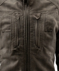 Chaqueta táctica de cuero para hombre con cuello alto - Product Image 2