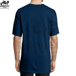 Camiseta de algodón con cuello grueso personalizada al por mayor de fábrica, camiseta blanca lisa de corte holgado para hombre, camiseta negra de corte holgado. - Product Image 2