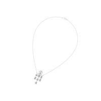 Collier pendentif minimaliste en argent Sterling 925 pour femmes plaqué or blanc multi-pierres à la mode taille émeraude diamant bijoux fins