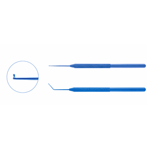 Manipulador de Lentes Lester con Recubrimiento de Titanio Azul, Instrumento Quirúrgico Oftálmico para Manipulación Precisa de Lentes - Product Image 1