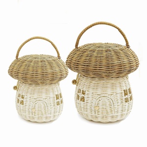 Petits sacs à main en rotin tressé pour enfants, paniers de rangement mignons pour filles, prix d'usine, paniers pour enfants - Product Image 1