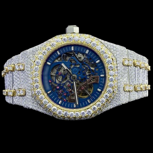 Reloj de Diseñador para Hombre, Estilo Hip Hop, Completamente Adornado con Diamantes de Moissanita y Cuarzo, Colección de Lujo de Marca - Product Image 2