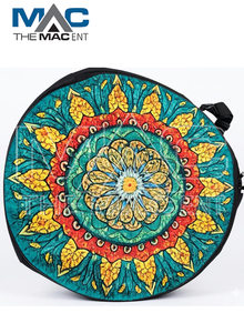 Sac de transport pour tambour shamanique par sublimation |   Tissu Cuadra, sangle réglable |   Sacs à tambours artisanaux de 8 à 24 pouces - Product Image 2