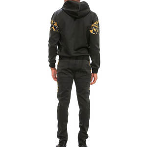 Survêtement d'hiver à capuche personnalisé avec logo par sublimation, grande taille, pour usage extérieur, style décontracté, couleur unie, pour homme, dernier modèle, matériau durable - Product Image 3