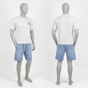 Ensemble de t-shirts pour hommes en coton 100% tricoté 250g, col rond, décontracté, respirant, séchage rapide, écologique, 2 pièces, été, USA - Product Image 2