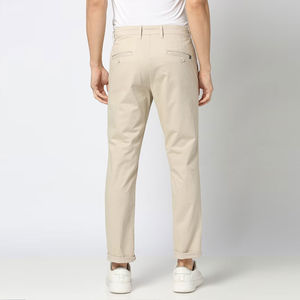 Pantalon de Costume Homme Style Britannique Formel Décontracté Coupe Slim Coton Spandex Polyester Respirant Taille Personnalisable Haute Qualité - Product Image 3