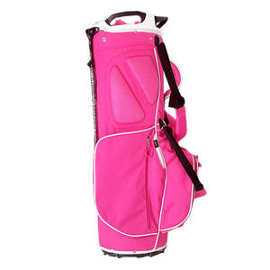 Sac de golf pour femme rose vif de qualité supérieure, léger, imperméable, en PU, avec 7 compartiments, logo personnalisé, sac de golf pour femmes - Product Image 3
