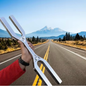 Diapasón gigante de 512 Hz (para prueba auditiva) con claves de ADN – Frecuencia de doble cara D 528Hz y A 432Hz (Tamaño grande) - Product Image 1