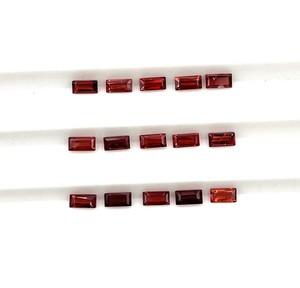 Pierre précieuse naturelle grenat du Mozambique, pierre facettée rouge taille baguette, grenat de plusieurs tailles pour la fabrication de bijoux - Product Image 6