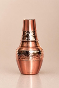 Accessoire de service en cuivre, accessoire bien-être en cuivre, gourde écologique en cuivre, bouteille durable en cuivre, vaisselle artisanale en cuivre - Product Image 5