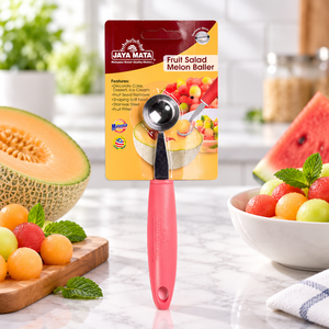 Cuchara para Melón Ergonómica con Mango Rojo, Cuchara para Frutas de Acero Inoxidable Japonés, Herramienta de Cocina Manual, Fácil de Limpiar, Solo Lavado a Mano, JAYA - Product Image 6