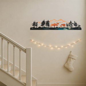 Decorazione da Parete in Metallo Vintage con Alce, Foresta Invernale e Albero di Natale per Soggiorno, Camera da Letto e Ingresso - Product Image 6