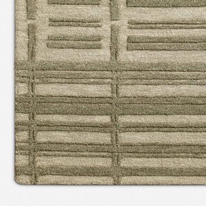Tapis en laine à rayures modernes, tufté à la main, vert neutre, tapis d'appoint minimaliste pour salon et chambre, taille personnalisée, tapis de luxe pour la décoration du sol - Product Image 6