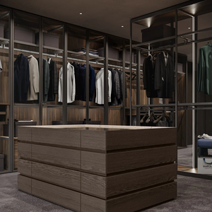 Armario de Dormitorio Moderno Europeo Personalizado JY Project, Armario de MDF con Estantes Ajustables, Almacenamiento de Lujo Independiente - Product Image 4