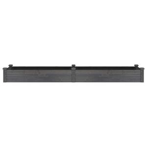 Grand lit de jardin surélevé en bois de sapin massif gris, pots et jardinières de qualité supérieure - Product Image 4