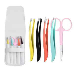 Kit de Pinzas para Cejas con Logotipo Personalizado, Pinzas para Extensión de Pestañas, Depilación, Juego de Pinzas para Cejas con Tijeras de Belleza - Product Image 2