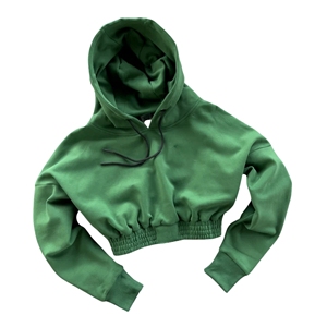 Sudadera Corta con Capucha para Mujer, Manga Larga, Tejida, Lisa, Informal, Transpirable, para Invierno, con Cremalleras, Poliéster, Estampado Digital, 160g - Product Image 2