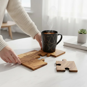 Sous-verres en bois sculptés à la main de qualité supérieure, design tendance et très demandés, se vendent très bien. - Product Image 1