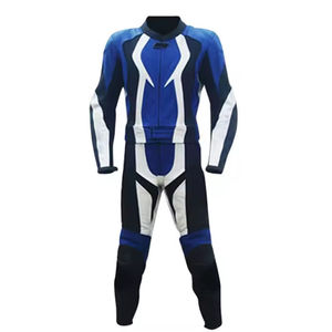 Combinaison de moto en cuir de vachette d'une seule pièce, coupe-vent, grande taille, anti-chute, résistante à l'usure, vêtements de sport pour hommes, plusieurs couleurs - Product Image 2