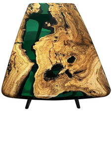 Table rectangulaire en résine de qualité supérieure, faite à la main, en époxy, pour salle à manger, conférence, réunion, console, bar, cuisine, décoration intérieure - Product Image 6