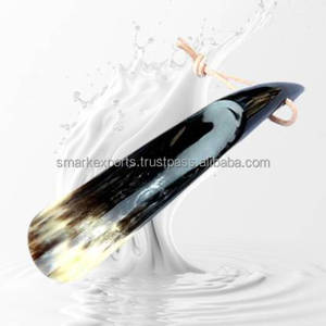 Chausse-pied en corne de buffle sculptée, format de poche, fait main, écologique, léger et poli, idéal pour les voyages, Feng Shui, religieux - Product Image 2