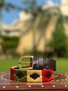 Ceinture Polo en Cuir Véritable Personnalisée OEM pour Hommes, Ceinture en Cuir Brodé Façon Gaucho, Vente en Gros Fabricant Sacs et Étuis LPB-0055 - Product Image 6